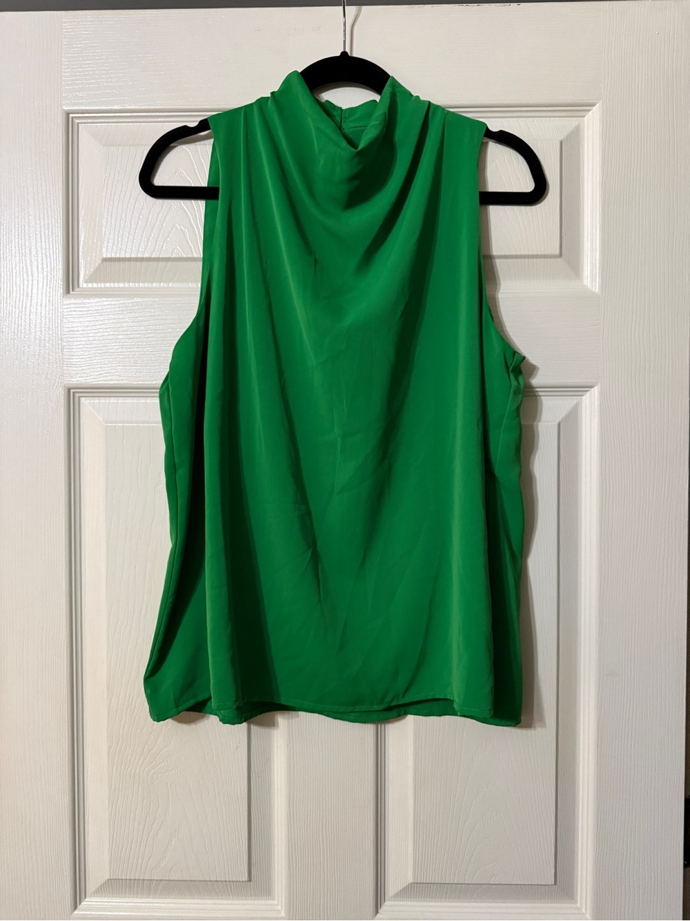 entro Emerald Green Sleeveless Mock Neck Top